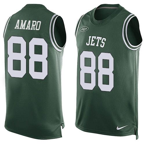 Jets #88 Jace Amaro Green Team Color Men's Stitched NFL Limited Tank Top Jersey